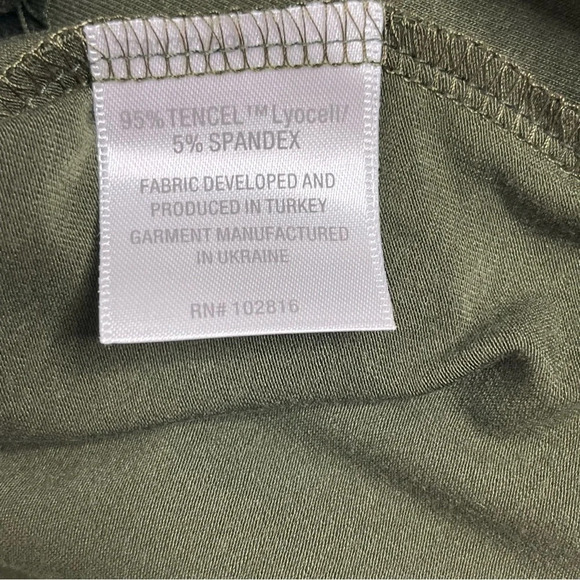 Garnet Hill (NWT) Olive Green Luna Lace-Inset Knit Dress Size Medium - Picture 9 of 11